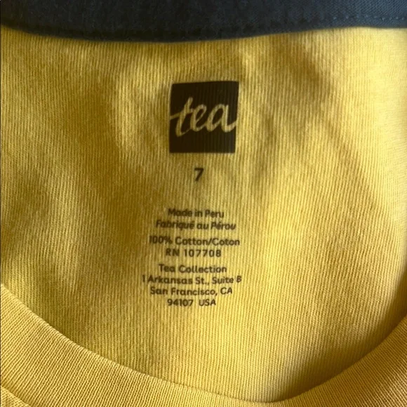 Tea Collection Sunny Face Yellow Tee - Picture 2 of 3